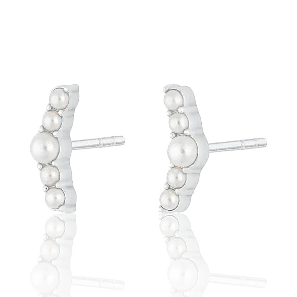 white pearl studs